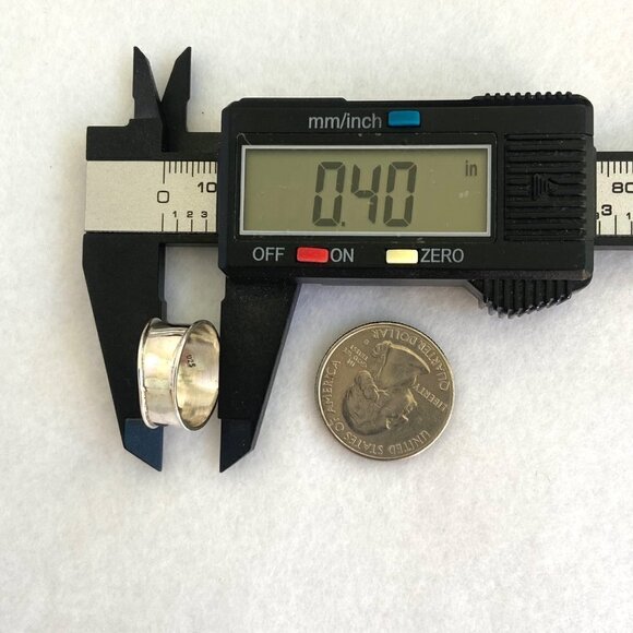 Sterling Silver 925 Oval Bezel Set Turquoise Cigar Band Ring Size 5.75 NEW - Picture 13 of 16